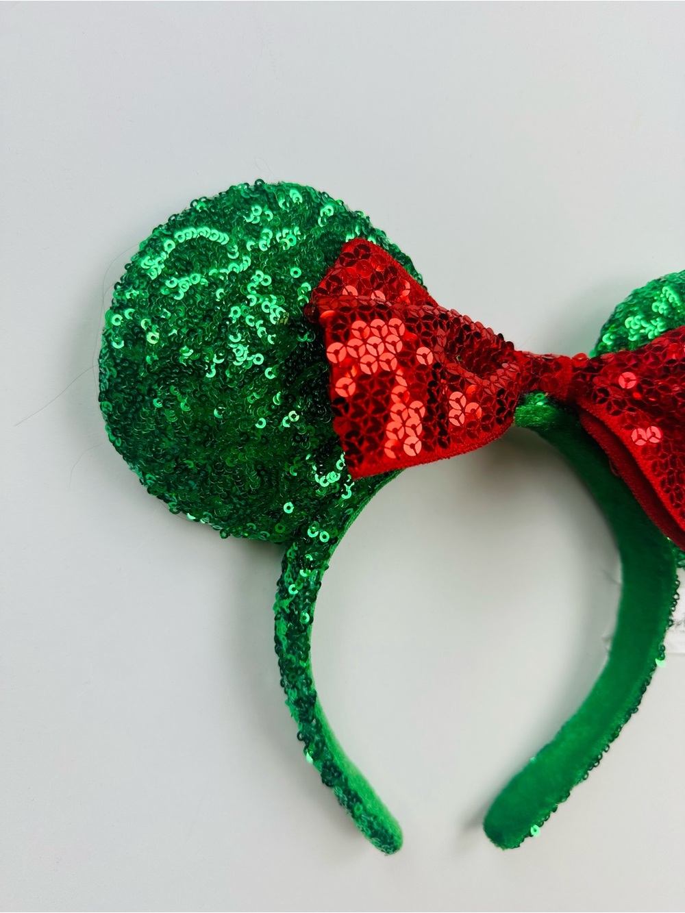 Disney Parks Christmas Sequin Minnie Mouse Ears Headband - Picture 2 of 8